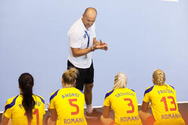 Partido Rumanía - España. Categoría femenina. Campeonato del Mundo Universitario de Balonmano. Antequera. Julio de 2016