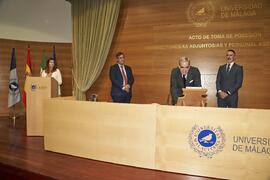 Toma de posesión de Antonio María Lara López como nuevo Subdelegado en materia de Coordinación de Servicios e Inspección de la Universidad de Málaga. Edificio del Rectorado. Abril de 2024