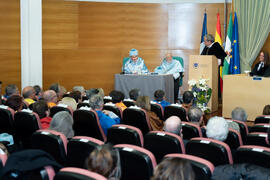 Discurso de José Ángel Narváez. Investidura de Miguel Sáenz Sagaseta y Brian Harris como Doctores "Honoris Causa" por la Facultad de Filosofía y Letras de la Universidad de Málaga. Edificio del Rectorado. Febrero de 2020