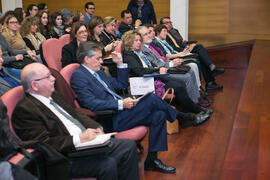 Asistentes a la jornada "Brexit y Gibraltar. Un reto con oportunidades conjuntas". Edificio del Rectorado. Febrero de 2017