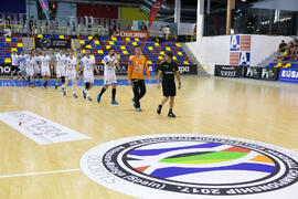 Partido Universidad de Suceava - Universidad de Duisburg-Essen. Categoría masculina. Campeonato Europeo Universitario de Balonmano. Antequera. Julio de 2017