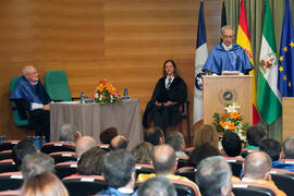 Investidura como Doctor "Honoris Causa" de Hans-Dieter Wienberg por la Facultad de Ciencias de la Universidad de Málaga. Rectorado. Mayo de 2016