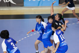 Partido Japón - Uruguay. Categoría femenina. Campeonato del Mundo Universitario de Balonmano. Antequera. Julio de 2016