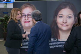 Ana Isabel González y Juan Antonio García Galindo momentos previos a la inauguración de la exposi...