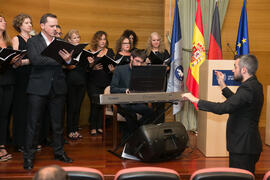Coro de la Universidad de Málaga. Inauguración del XXVI Encuentro Anual de la Asociación Von Humboldt de España. Edificio del Rectorado. Septiembre de 2017
