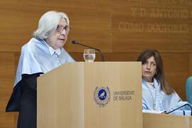Laudatio de Asunción Rallo Gruss. Investidura como "Doctores Honoris Causa" de Antonio García Berrio y Pilar Palomo Vázquez por la Facultad de Filosofía y Letras de la Universidad de Málaga. Edificio del Rectorado. Junio de 2024