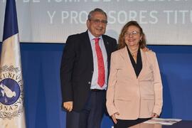 Toma de posesión de Encarnación Postigo Pinazo como catedrática del Área de Traducción e Interpretación (Lengua Inglesa) de la Universidad de Málaga. Paraninfo. Diciembre de 2022