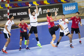 Partido Egipto - China Taipei. Categoría masculina. Campeonato del Mundo Universitario de Balonmano. Antequera. Julio de 2016