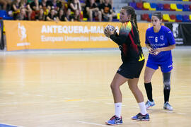 Partido Universidad de Aveiro - Universidad de Colonia. Categoría Femenina. Campeonato Europeo Universitario de Balonmano. Antequera. Julio de 2017