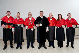 Retrato de grupo. Investidura de Miquel Roca i Junyent como Doctor "Honoris Causa" por la facultad de Derecho de la Universidad de Málaga. Paraninfo. Diciembre de 2024