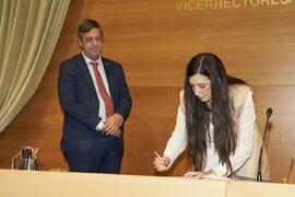 Toma de posesión de María Julia Muratore como nueva Vicegerente de Asuntos Económicos de la Universidad de Málaga. Edificio del Rectorado. Abril de 2024