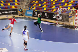 Partido Rusia - Polonia. Categoría femenina. Campeonato del Mundo Universitario de Balonmano. Antequera. Julio de 2016
