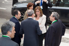 Llegada de autoridades. XXV Cumbre Hispano-Francesa. Edificio del Rectorado. Febrero de 2017