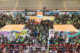 Jornadas de Puertas Abiertas de la Universidad de Málaga. Complejo Polideportivo Universitario. Abril de 2018
