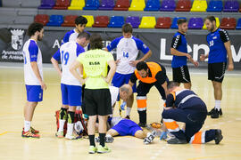 Partido Universidad de Barcelona - Universidad de Frankfurt. Categoría masculina. Campeonato Europeo Universitario de Balonmano. Antequera. Julio de 2017