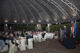 Cena de gala con motivo al homenaje para los jubilados y personal que cumple 25 años de servicio en la Universidad de Málaga. Jardín Botánico. Junio de 2010