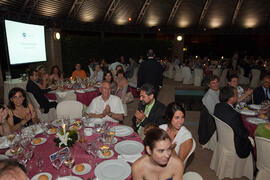 Cena de gala con motivo al homenaje para los jubilados y personal que cumple 25 años de servicio en la Universidad de Málaga. Jardín Botánico. Junio de 2009