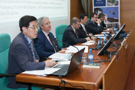 Chul Park en  la segunda sesión de la X Tribuna España - Corea. Edificio del Rectorado. Octubre de 2015