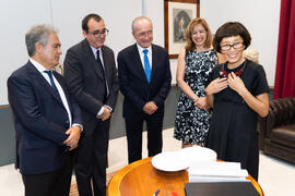Recibimiento de autoridades. Apertura del Curso Académico 2019-2020 de la Escuela Técnica Superior de Arquitectura de la Universidad de Málaga. Teatro Cervantes. Octubre de 2019