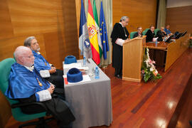 José Ángel Narváez en la investidura como Doctor "Honoris Causa" de Antonio Luque por la Facultad de Ciencias de la Universidad de Málaga. Edificio del Rectorado. Octubre de 2016
