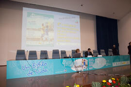 Marta Carranza y José Luis Chinchilla. Conferencia inaugural del 4º Congreso Internacional de Actividad Físico-Deportiva para Mayores. Escuela Técnica Superior de Ingeniería Informática y Telecomunicaciones. Marzo de 2011