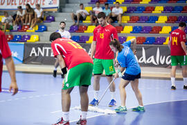 Partido Rusia - Portugal. Categoría masculina. Campeonato del Mundo Universitario de Balonmano. Antequera. Junio de 2016