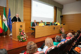 José Ángel Narváez en la investidura como Doctor "Honoris Causa" de Edmund Neugebauer por la Facultad de Medicina de la Universidad de Málaga. Edificio del Rectorado. Noviembre de 2016