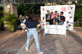 Photocall. Welcome to UMA. Bienvenida a los alumnos de intercambio internacional de la Universidad de Málaga. Jardín botánico. Octubre de 2019