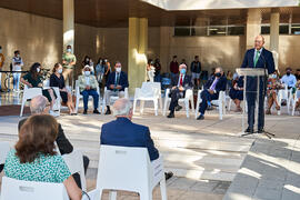 Discurso de José Pablo Lara. Homenaje a los sanitarios en la Facultad de Medicina de la Universidad de Málaga. Campus de Teatinos. Octubre de 2021