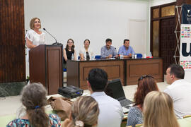 Intervención de Leonor García Agua. Graduación del alumnado del CIE de la Universidad de Málaga. Centro Internacional de Español. Julio de 2015
