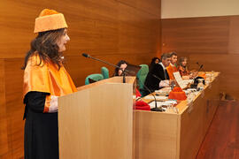 Ana José Cisneros. Investidura de Jorge Martínez-Vázquez como Doctor "Honoris Causa" por la Universidad de Málaga. Edificio del Rectorado. Julio de 2025