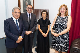 Recibimiento de autoridades. Apertura del Curso Académico 2019-2020 de la Escuela Técnica Superior de Arquitectura de la Universidad de Málaga. Teatro Cervantes. Octubre de 2019