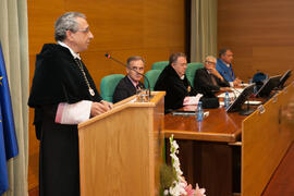 José Ángel Narváez en la investidura como Doctor "Honoris Causa" de Antonio Luque por la Facultad de Ciencias de la Universidad de Málaga. Edificio del Rectorado. Octubre de 2016