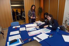 Oficina de la organización. 3º Congreso Internacional de Actividad Físico-Deportiva para Mayores de la Universidad de Málaga. Palacio de Ferias y Congresos de Málaga. Marzo de 2009