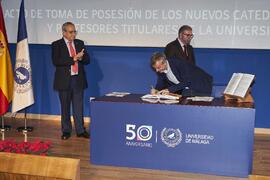 Toma de posesión de Antonio Castro Higueras como profesor titular del Área de Comunicación Audiovisual y Publicidad de la Universidad de Málaga. Paraninfo. Diciembre de 2022