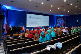 Coro Oficial de la Universidad de Málaga. Investidura de Andrea Goldsmith como doctora "Honoris Causa" por la Escuela Técnica Superior de Ingeniería de Telecomunicación de la Universidad de Málaga. Paraninfo. Octubre de 2024