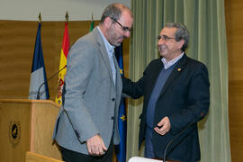 Toma de posesión de Fernando Nelson Almeida García como nuevo profesor titular del Departamento de Geografía de la Universidad de Málaga. Edificio del Rectorado. Marzo de 2017