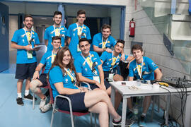 Grupo de voluntarios. Campeonato del Mundo Universitario de Balonmano. Antequera. Julio de 2016