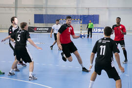 Partido Universidad de Montpellier - Universidad de Basilea. Categoría masculina. Campeonato Europeo Universitario de Balonmano. Antequera. Julio de 2017
