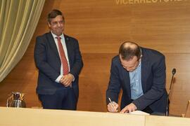 Toma de posesión de Ramón García Fernández como nuevo Subdelegado en Materia de Personal de la Universidad de Málaga. Edificio del Rectorado. Abril de 2024