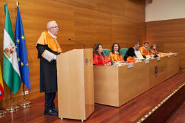 Laudatio de José Sánchez Maldonado. Investidura de Jorge Martínez-Vázquez como Doctor "Honoris Causa" por la Universidad de Málaga. Edificio del Rectorado. Julio de 2025