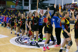 Partido Universidad de Aveiro - Universidad de Colonia. Categoría Femenina. Campeonato Europeo Universitario de Balonmano. Antequera. Julio de 2017