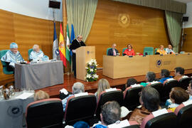 Discurso de José Ángel Narváez. Investidura de Miguel Sáenz Sagaseta y Brian Harris como Doctores "Honoris Causa" por la Facultad de Filosofía y Letras de la Universidad de Málaga. Edificio del Rectorado. Febrero de 2020
