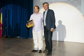 Entrega del premio Voluntariado Deportivo a Jorge Juan Domínguez Crespo. Gala del Deporte Universitario 2018. Escuela Técnica Superior de Ingeniería de Telecomunicaciones. Junio de 2018