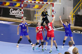 Partido Rumanía - Rusia. Categoría femenina. Campeonato del Mundo Universitario de Balonmano. Antequera. Julio de 2016