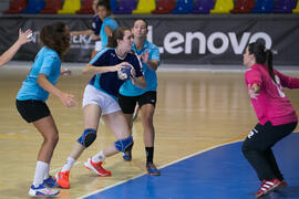 Partido Universidad de Málaga - Universidad de Aveiro. Categoría femenina. Campeonato Europeo Universitario de Balonmano. Antequera. Julio de 2017