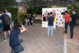 Photocall. Welcome to UMA. Bienvenida a los alumnos de intercambio internacional de la Universidad de Málaga. Jardín botánico. Octubre de 2019