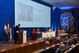 Discurso de Teodomiro López. Investidura de Bernardo Quintero como Doctor "Honoris Causa" por la Universidad de Málaga. Paraninfo. Marzo de 2025