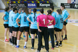 Partido Universidad de Málaga - Universidad de Aveiro. Categoría femenina. Campeonato Europeo Universitario de Balonmano. Antequera. Julio de 2017