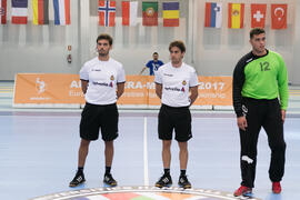 Partido Universidad de Montpellier - Universidad de Basilea. Categoría masculina. Campeonato Europeo Universitario de Balonmano. Antequera. Julio de 2017